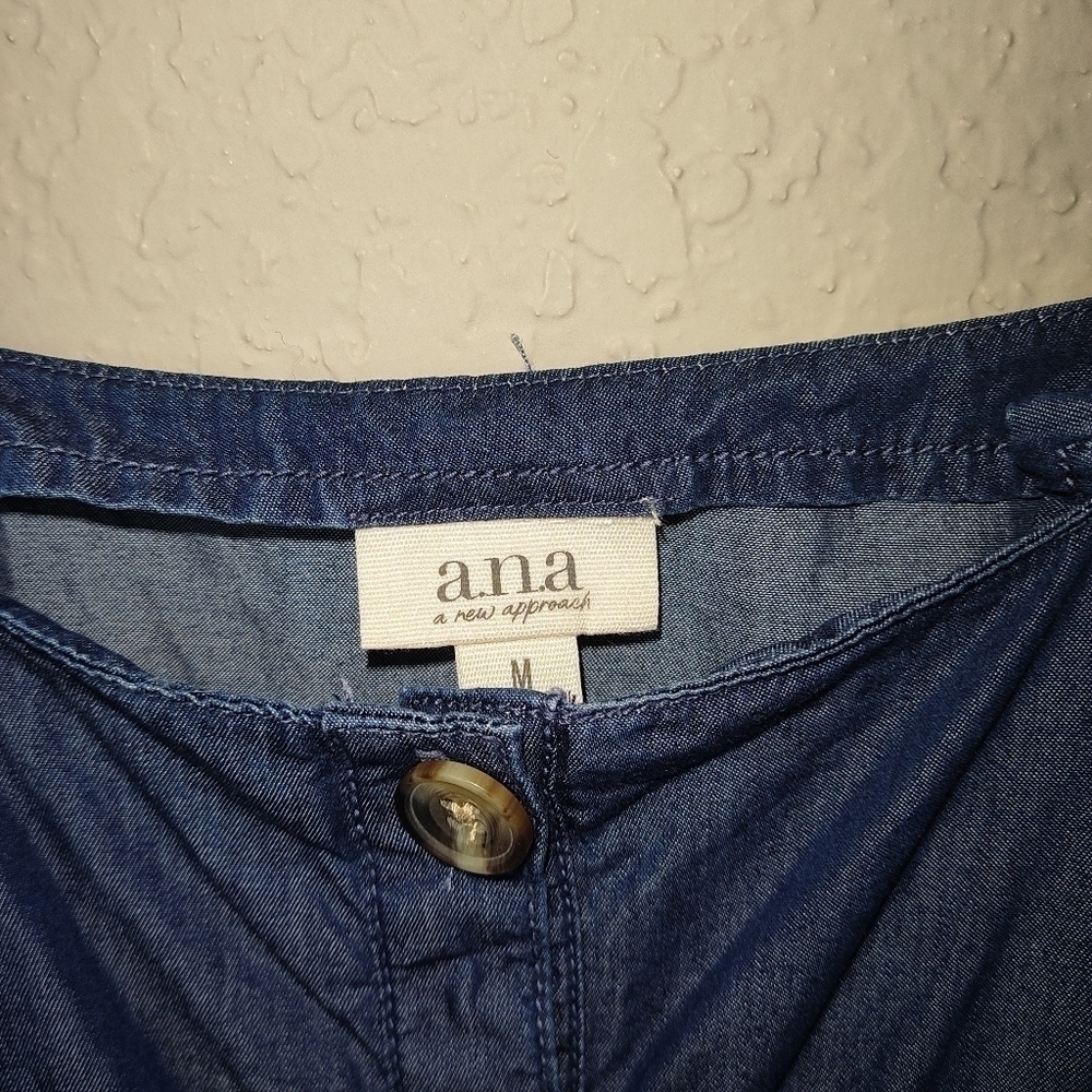 a.n.a Denim Blue Shirt Dress size M - Picture 4 of 10